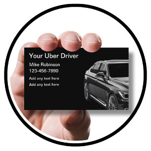 Klasse Uber Fahrerfahrkarten für Hagelfahrten Visitenkarte