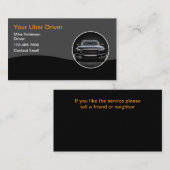 Klasse Uber Taxi Hailing Business Cards Visitenkarte (Vorne/Hinten)