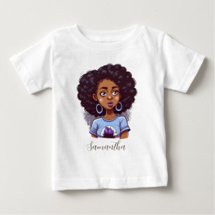 Klasse und Elegant Afro Frau Baby T-shirt