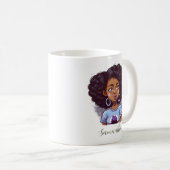 Klasse und Elegant Afro Frau Kaffeetasse (VorderseiteRechts)