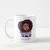 Klasse und Elegant Afro Frau Kaffeetasse (Links)