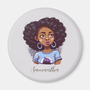 Klasse und Elegant Afro Frau Magnet