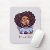Klasse und Elegant Afro Frau Mousepad (Mit Mouse)