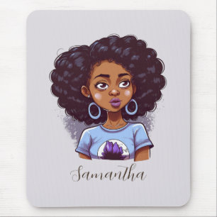 Klasse und Elegant Afro Frau Mousepad
