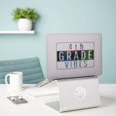 Klasse vibes back to school Aufkleber (Laptop auf Schreibtisch)