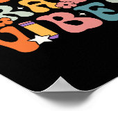 Klasse Vibes zurück zur Schule Retro 4. Klasse Leh Poster (Ecke)