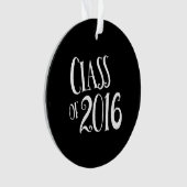 Klasse Vintager Schwarzweiss-Handschrift 2016 Ornament (Vorderseite)