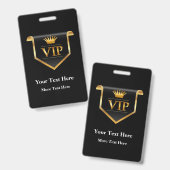 Klasse VIP Abzeichen Editable Budget Design Ausweis (Vorder- & Rückseite)