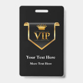 Klasse VIP Abzeichen Editable Budget Design Ausweis (Rückseite)