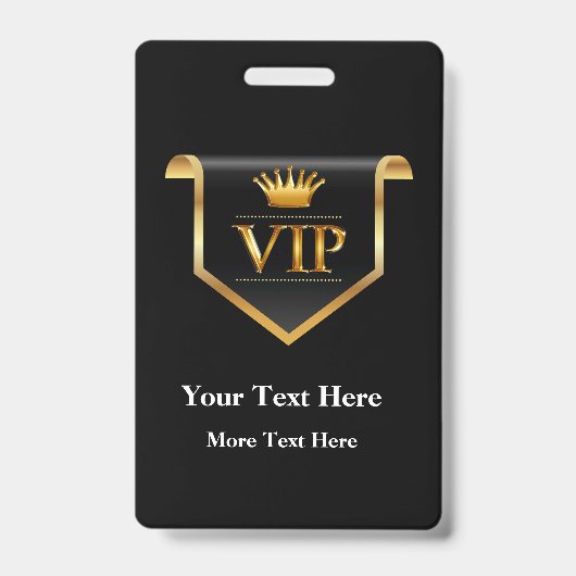 Klasse VIP Abzeichen Editable Budget Design Ausweis (Vorderseite)