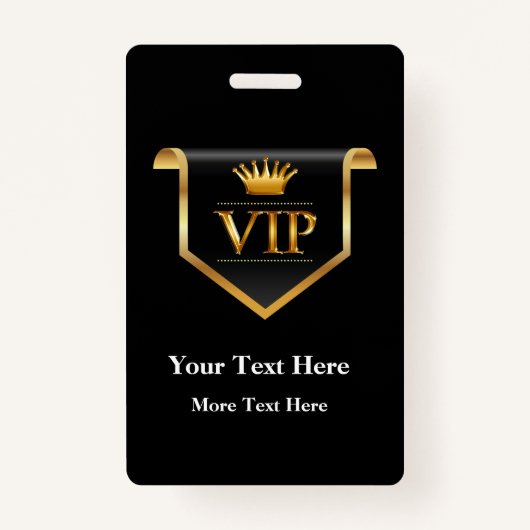 Klasse VIP Abzeichen Editable Budget Design Ausweis (Vorderseite)