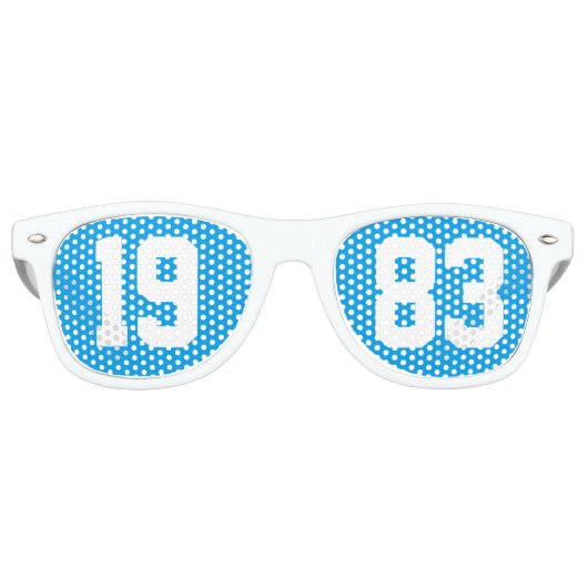 Klasse von 1983 40. High School Wiedersehen Blue W Partybrille (Vorderseite)