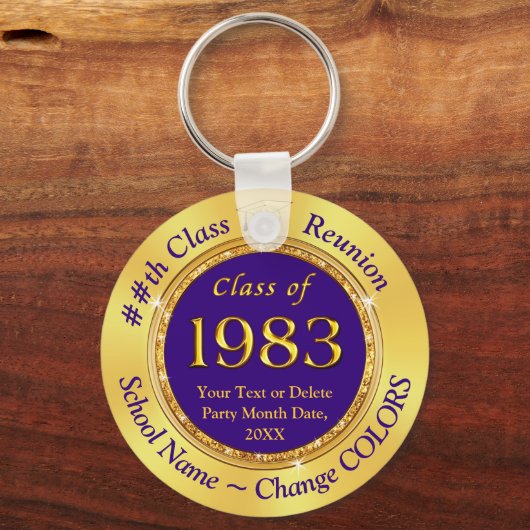 Klasse von 1983, Souvenirs billig, Lila und Gold Schlüsselanhänger (Vorderseite)