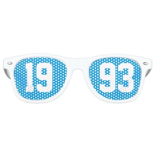 Klasse von 1993 30. High School Wiedersehen Blue W Partybrille (Vorderseite)
