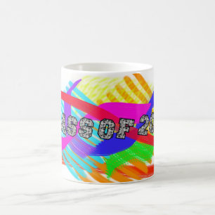 Klasse von 2008 abstrakten Farben Kaffeetasse