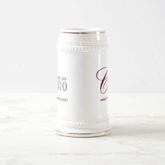 Klasse von 2010 - personalisierte bierglas (Mittel)