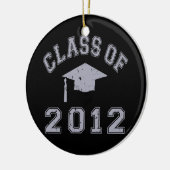 Klasse von 2012 Abschluss - Grau 2 Keramik Ornament (Links)