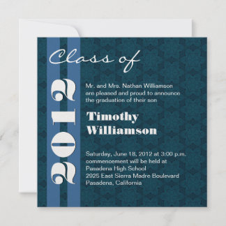 Klasse von 2012 Blau und Weiß: jedes Jahr Ankündigung