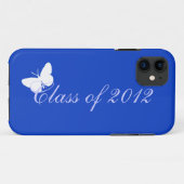 Klasse von 2012 - blauer Schmetterling Case-Mate iPhone Hülle (Rückseite (Horizontal))