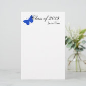 Klasse von 2013 - blauer Schmetterling Briefpapier (Stehend Vorderseite)