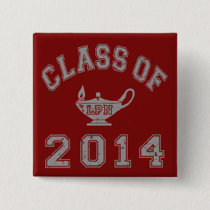 Klasse von 2014 LPN - Grau 2 Button