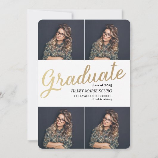 KLASSE VON 2015 ABSCHLUSS Abschluss Ankündigung (Vorderseite)