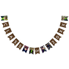 Klasse von 2016 sechs Foto-rustikalem hölzernem Wimpelkette