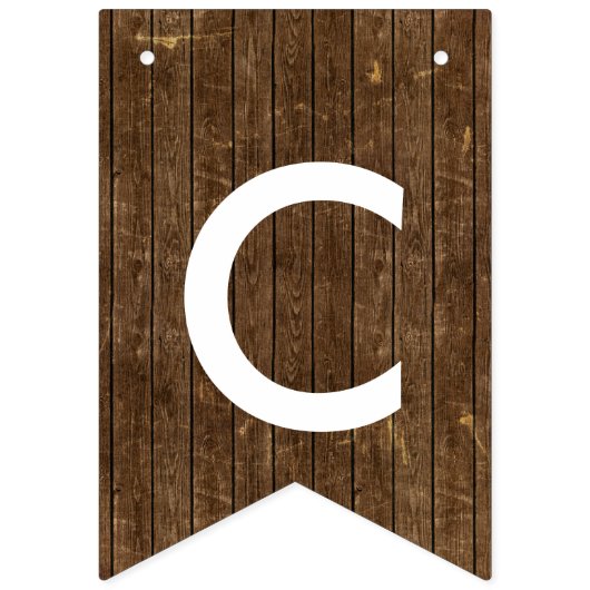 Klasse von 2016 sechs Foto-rustikalem hölzernem Wimpelkette (Zweite Fahne)