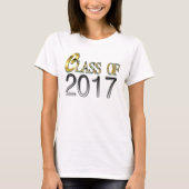 Klasse von 2017 im Gold u. Silber u. irgendein T-Shirt (Vorderseite)