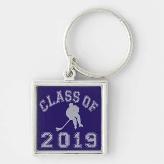 Klasse von 2019 Hockey - Grau 2 Schlüsselanhänger (Vorne)