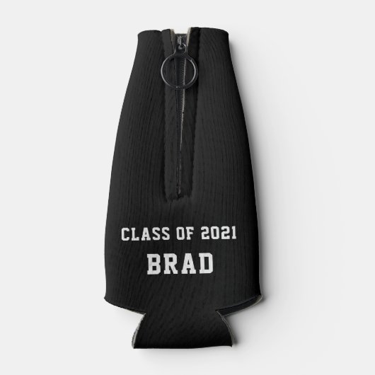 Klasse von 2021 Geschrieben maßgeschneidert Flaschenkühler (Rückseite)