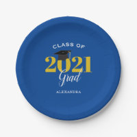 Klasse von 2021 Grad Simple Blue und Gold
