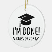 Klasse von 2021, Ich bin Fertiger Abschluss Keramik Ornament (Links)