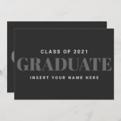 KLASSE VON 2021 Moderne Ankündigung des Abschlusse (Vorne/Hinten)