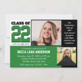 Klasse von 2022 Hoffnung und Vertrauen Grün Einladung (Vorderseite)