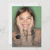 Klasse von 2023 4-Foto-Collage Script-Abschluss Ankündigung (Vorderseite)
