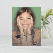 Klasse von 2023 4-Foto-Collage Script-Abschluss Ankündigung (Stehend Vorderseite)