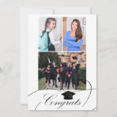 Klasse von 2023 4-Foto-Collage Script-Abschluss Ankündigung (Rückseite)