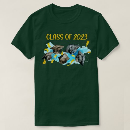 Klasse von 2023 Abschluss Hat T-Shirt (Design vorne)