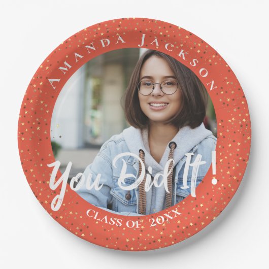 Klasse von 2023 Sie haben es Foto Graduation Party Pappteller (Vorderseite)