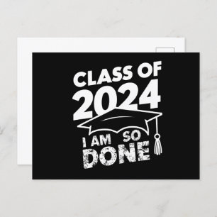 Klasse von 2024 Abschluss Funny Graduate Postkarte