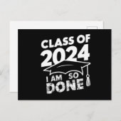 Klasse von 2024 Abschluss Funny Graduate Postkarte (Vorne/Hinten)