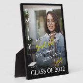 Klasse von 2024 Behielt Shining Quote Foto Abschlu Fotoplatte (Seite)