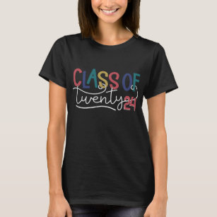 Klasse von 2024 fett farbigen Abschluss benutzerde T-Shirt