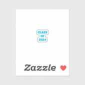 Klasse von 2024 für jedes Jahr gebräuchliche Mädch Aufkleber (Blatt)