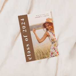 Klasse von 2024 Grad Einladung mit Bild