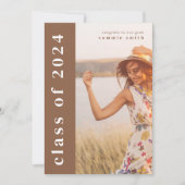Klasse von 2024 Grad Einladung mit Bild (Vorderseite)