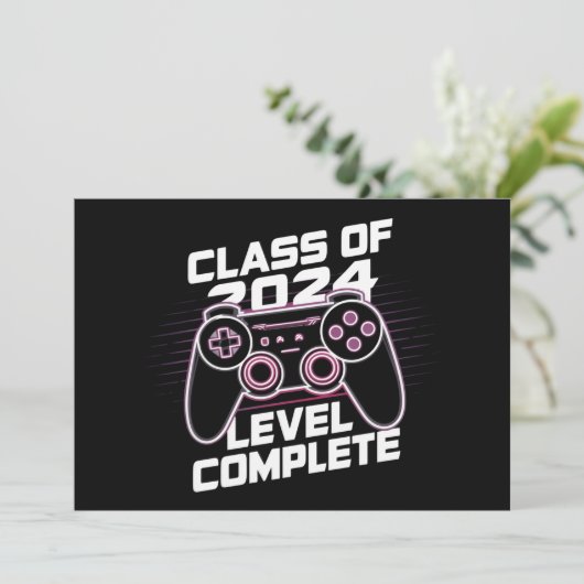 Klasse von 2024 Level Vollständiger Senior Abschlu Einladung (Stehend Vorderseite)