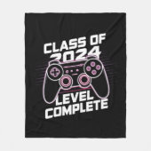 Klasse von 2024 Level Vollständiger Senior Abschlu Fleecedecke (Vorderseite)
