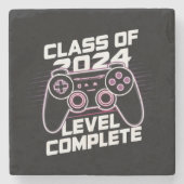 Klasse von 2024 Level Vollständiger Senior Abschlu Steinuntersetzer (Vorderseite)